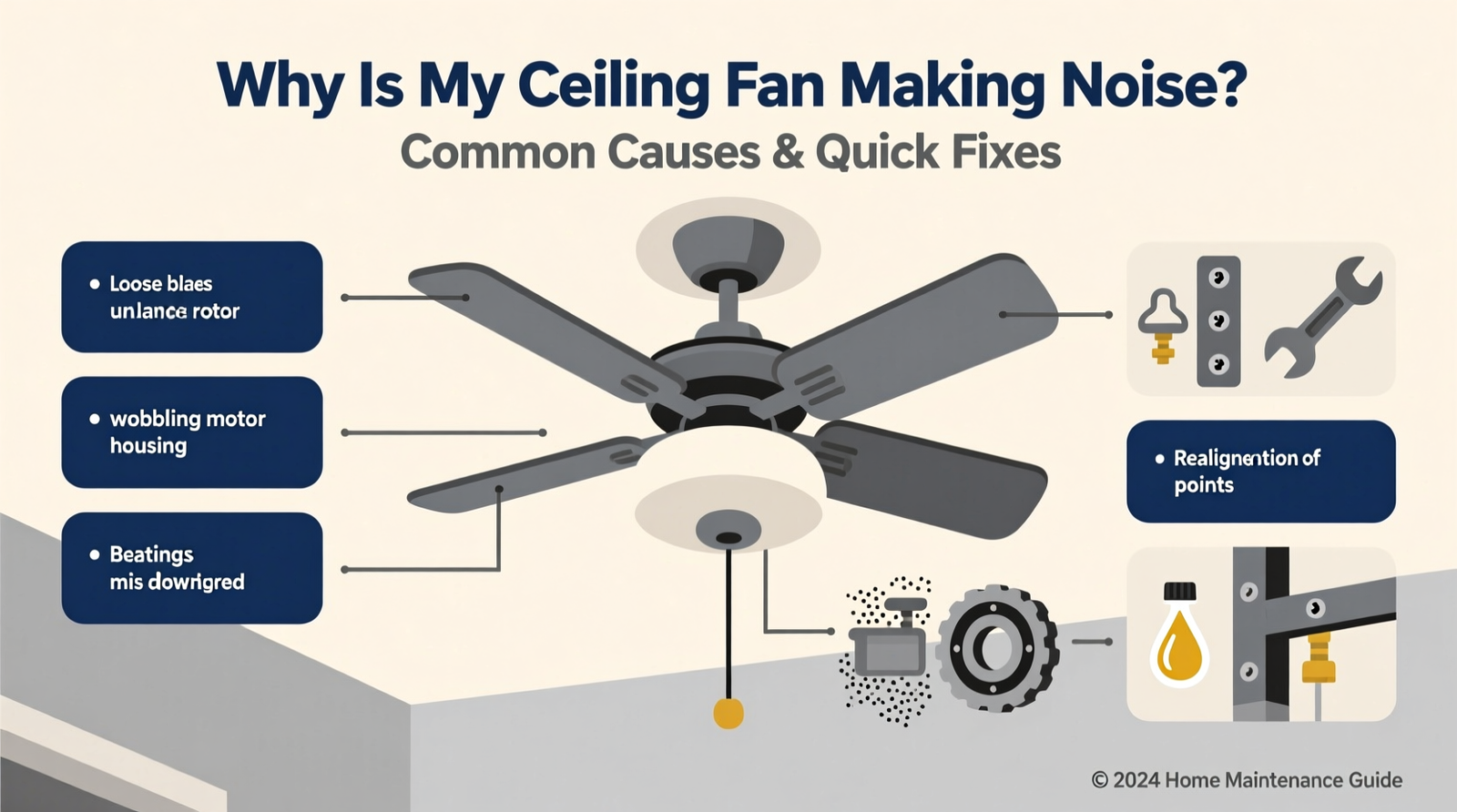 Why Ceiling Fan Makes Noise